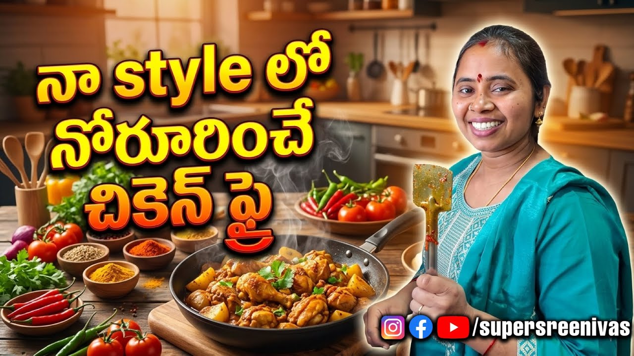 నా స్టైల్ లో నోరూరించే చికెన్ ఫ్రై | chicken fry | vlog | cooking 
