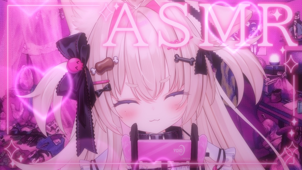 🍖〖ASMR #3DIO〗￤ requests OK!  ♡ ear rubbies, light blowing, and quiet talking ♡˖°
