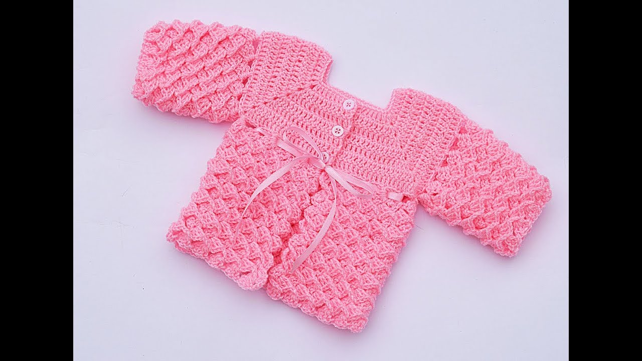 Chambrita, saco o  jersey primera puesta Muy facil Majovel crochet