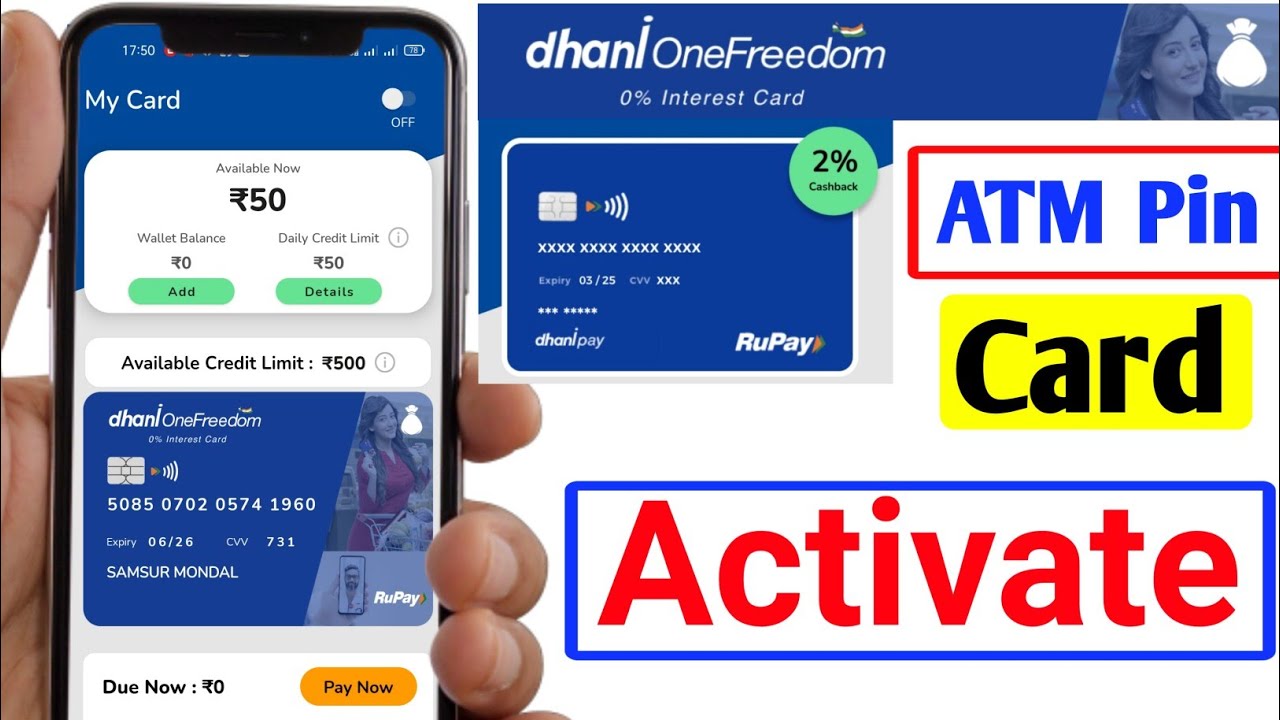 Dhani one freedom card activate kaise kare  II dhani one freedom card activation card 2% Cashback