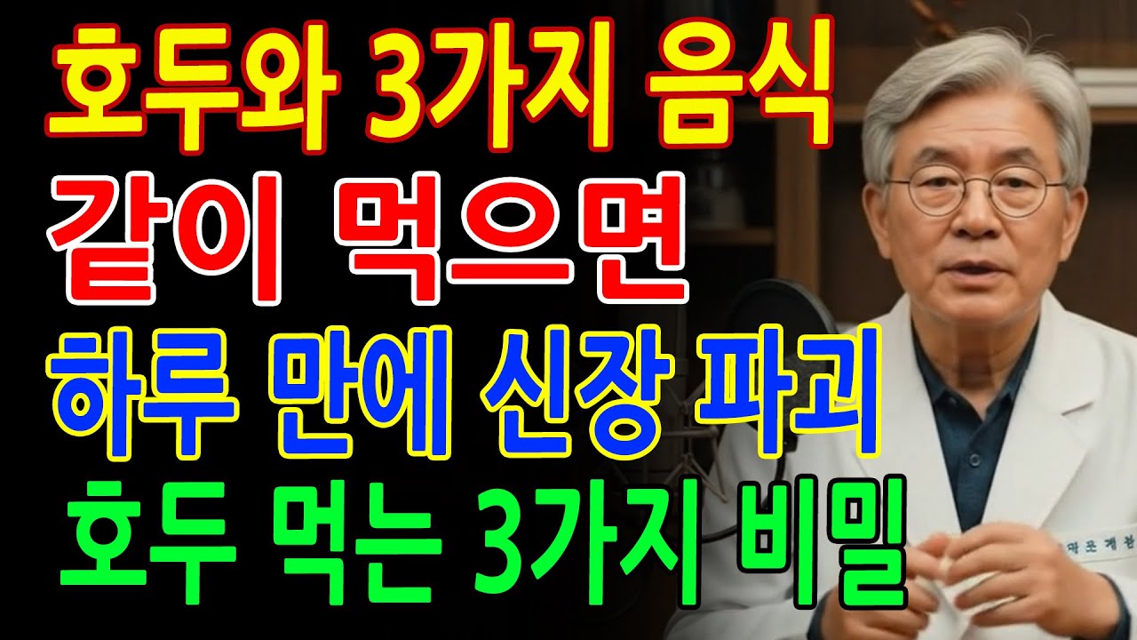 🚨이 세 가지 음식과 호두를 함께 먹으면 단 하루 만에 신장이 망가질 수 있습니다!｜호두와 함께 먹는 3가지 비밀｜신장건강