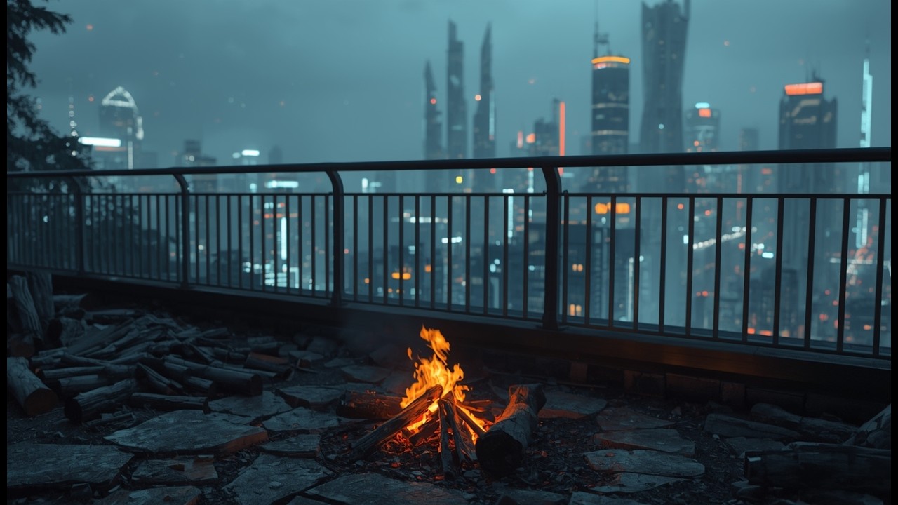 Rest… The neon flames will keep you warm tonight