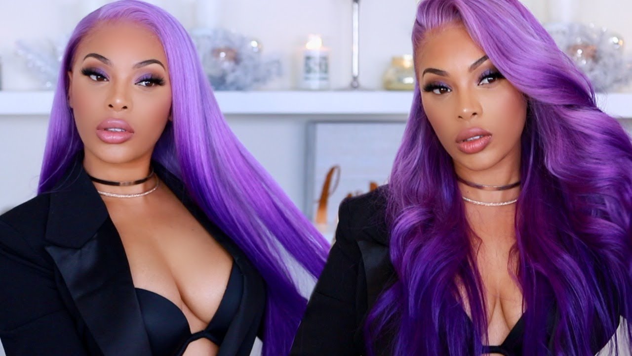 DIY PURPLE OMBRE HAIR TUTORIAL | LET'S COLOR THIS WIG