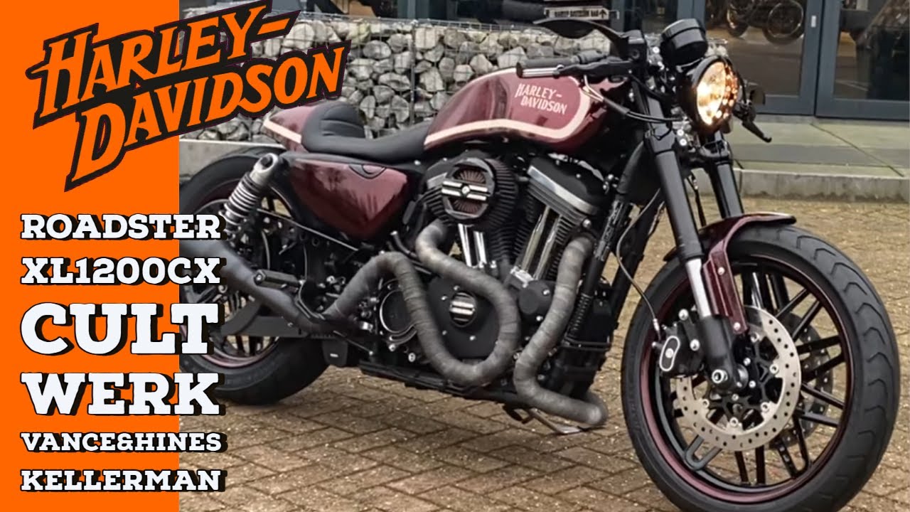 Roadster XL1200CX Harley Davidson Sportster Cafe Racer Cult Werk Custom Kellerman Turn Signals