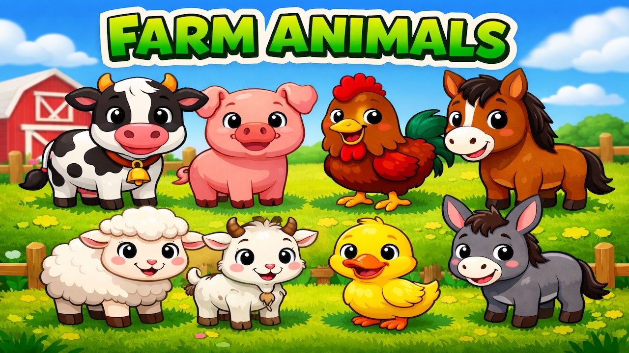 Learn Farm Animals for Toddlers | Fun & Educational Kids Song
