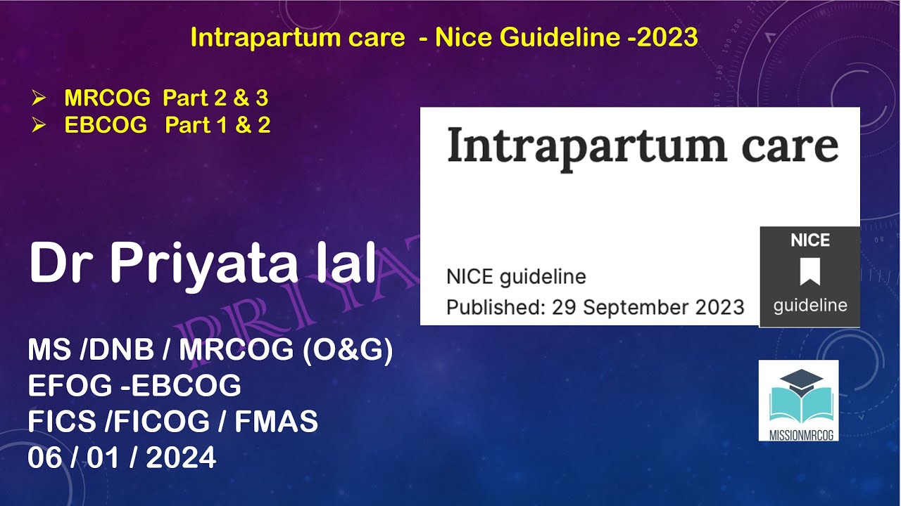 Intrapartum  Care - Nice guideline 2023