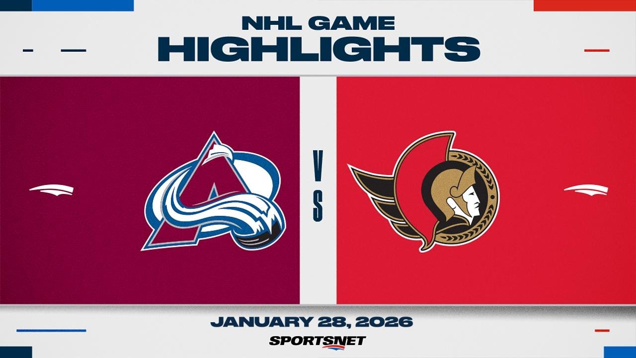 NHL Highlights | Avalanche vs. Senators - January 28, 2026