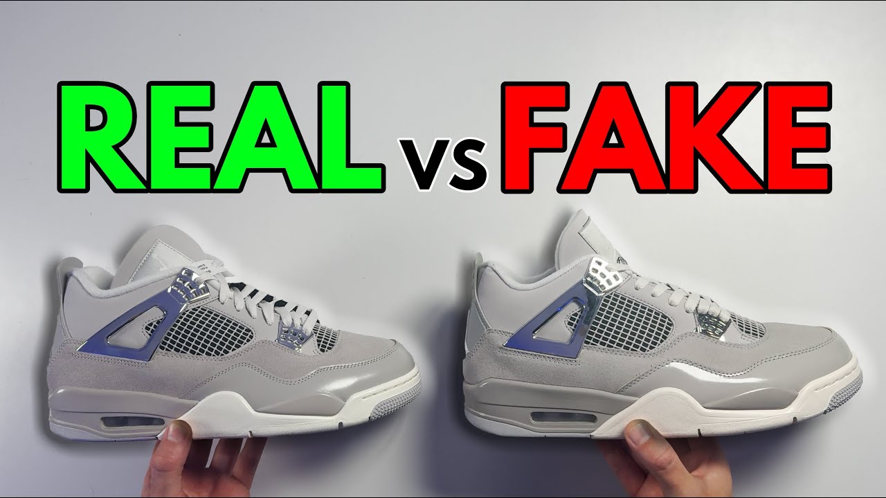 REAL VS FAKE! NIKE AIR JORDAN 4 FROZEN MOMENTS SNEAKER COMPARISON!