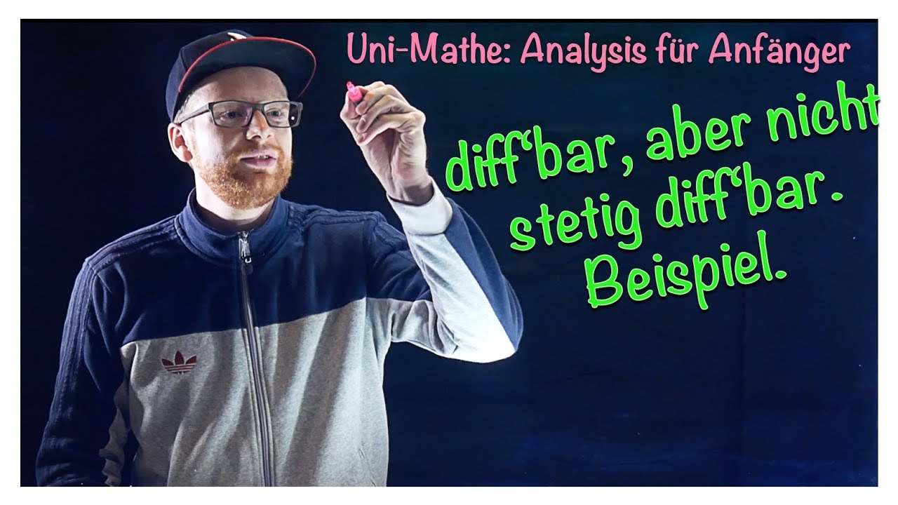 Differenzierbare, aber nicht stetig differenzierbare Funktion. Beispiel.