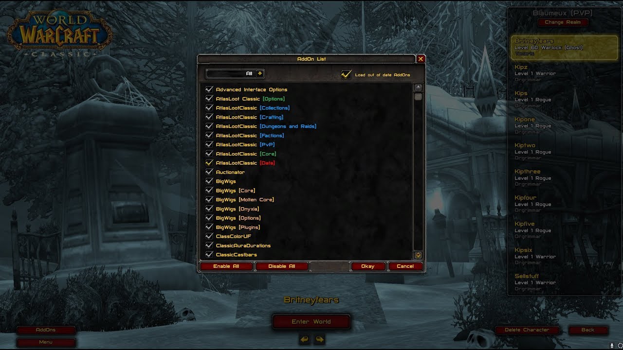 Kipz - UI & Addon Guide - Warlock Classic World of Warcraft