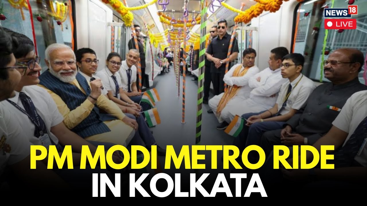 Live: PM Modi Flags Off Metro Trains In Kolkata & Takes A Metro Ride | News18 Live | N18L