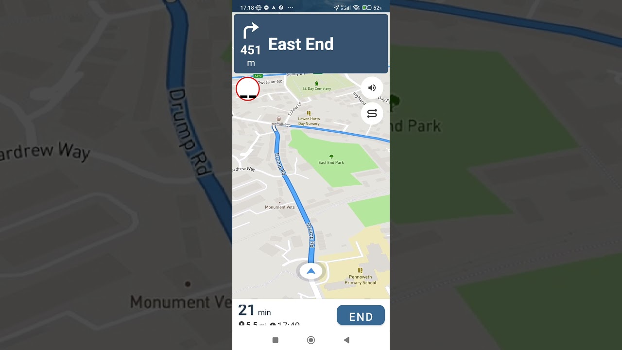 my Route 10 Camborne Driving Map