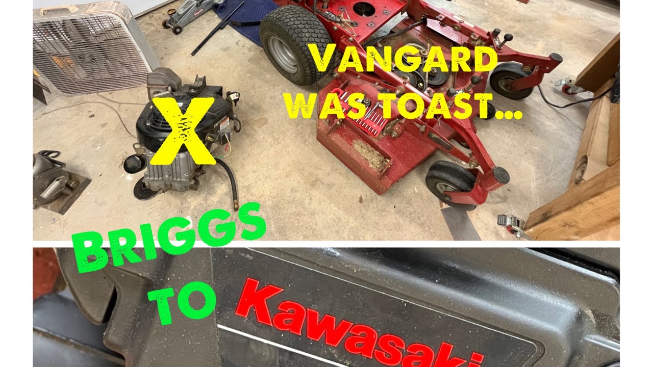 Ferris walk behind engine swap overview