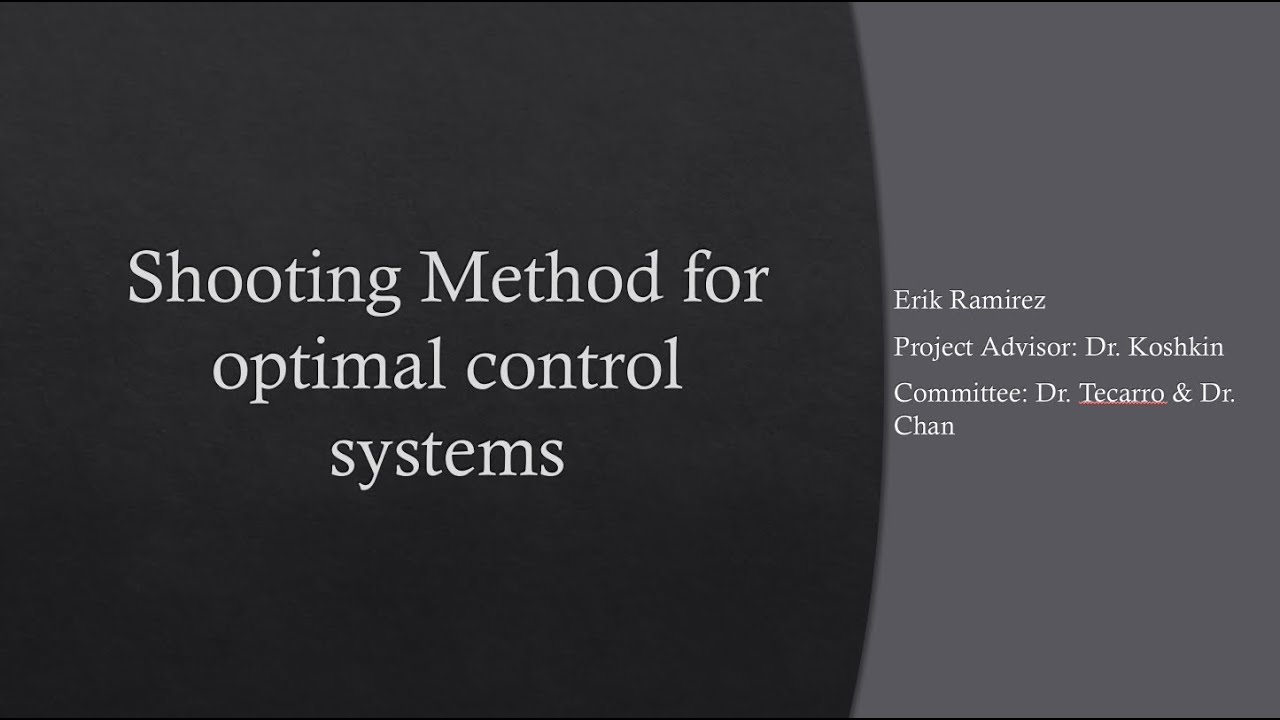 Shooting Method for Optimal Control Systems