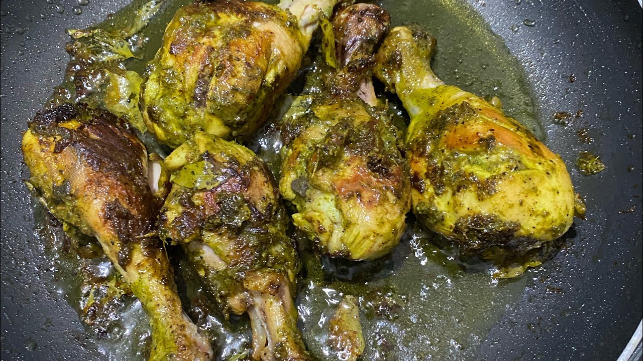 Green masala chicken leg fry🍗
