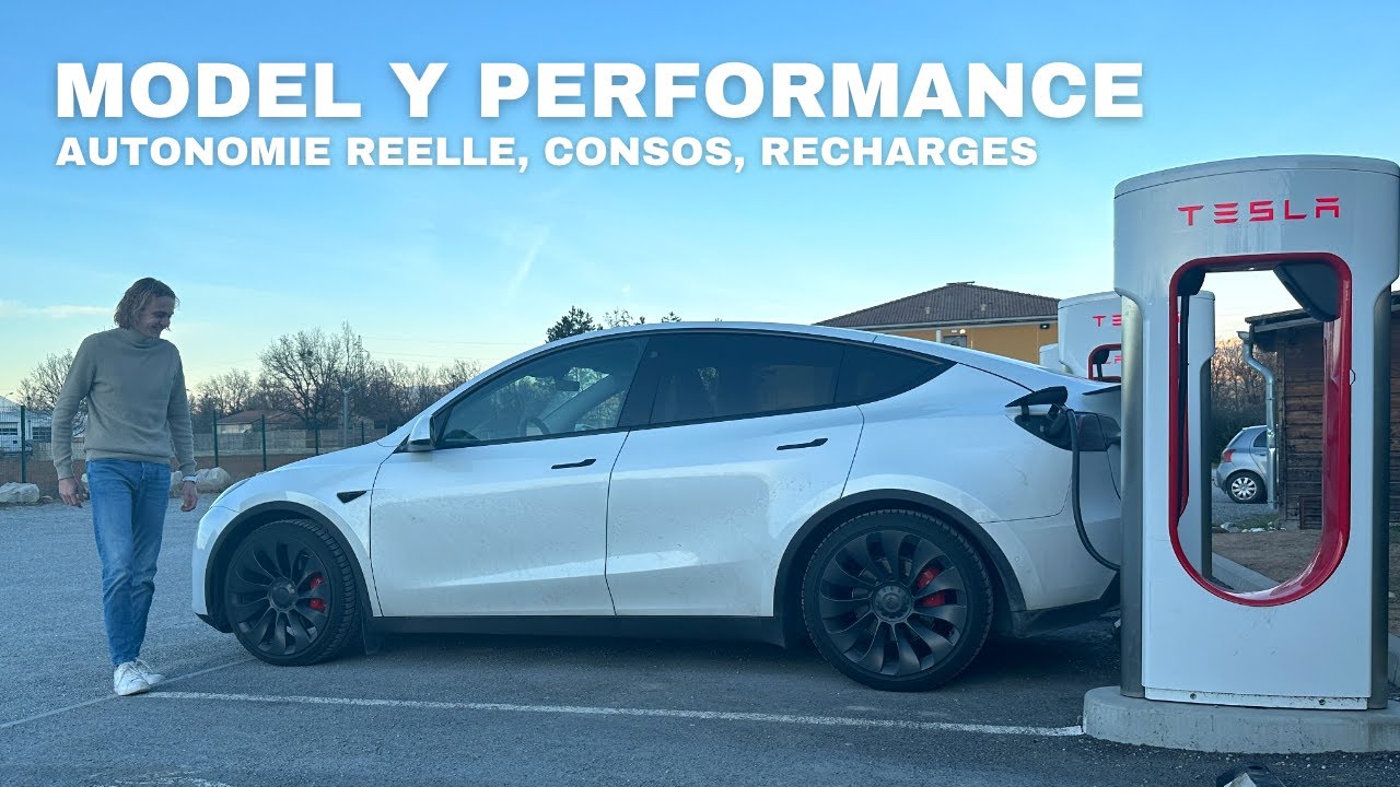 Comment se passe un long trajet en Tesla Model Y Performance? Autonomie r&eacute;elle, recharge, co&ucirc;ts
