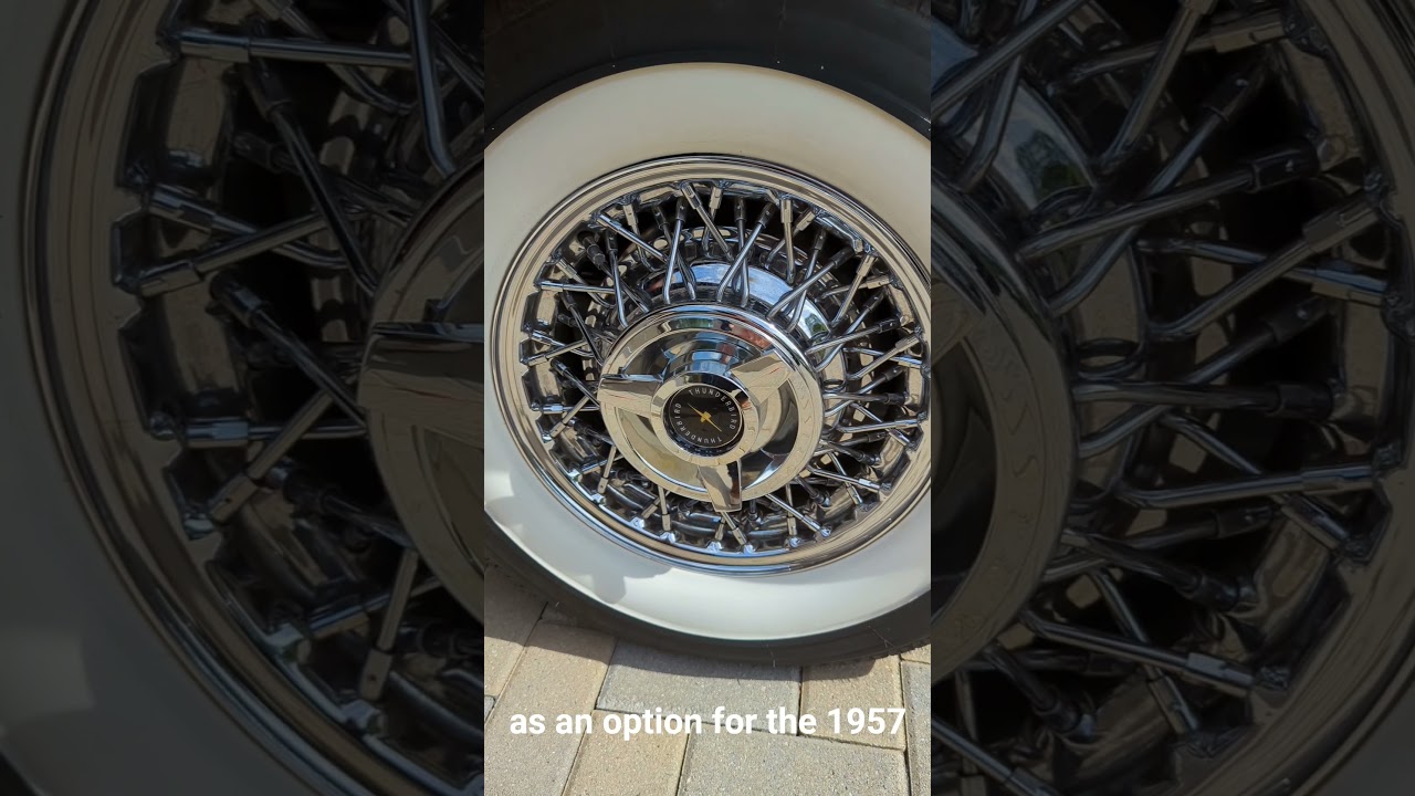Vote Yes or No: 1957 Ford Thunderbird replica K/H wire wheels. #wheels #classiccars #fordthunderbird