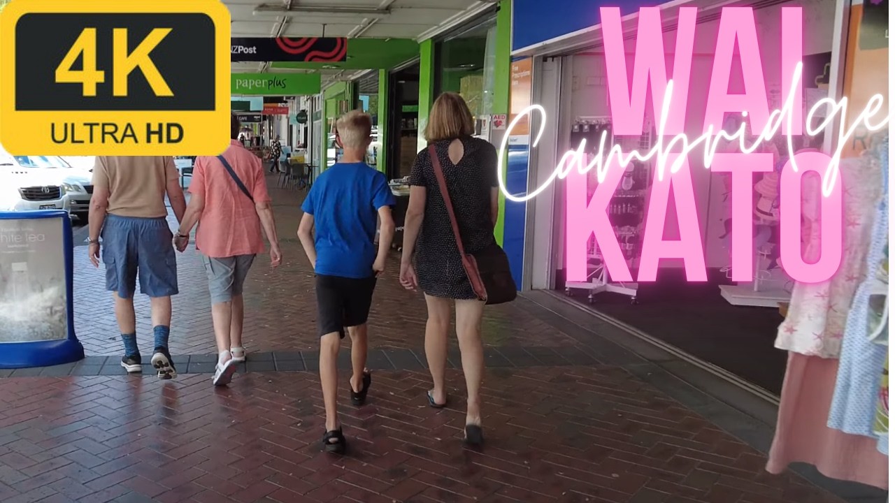 Walk in Cambridge | Victoria Street | Waikato | New Zealand | 4K