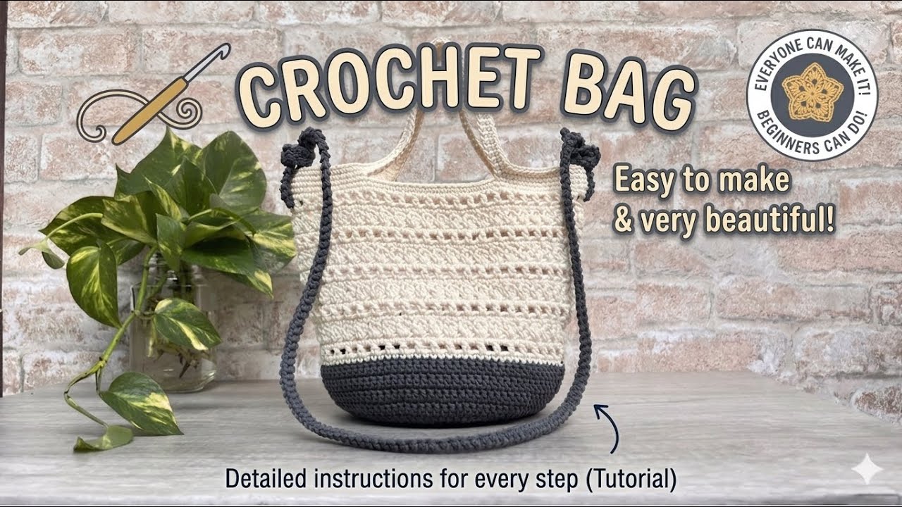 Easy Crochet crossbody bag | Crossbody bag crochet. 