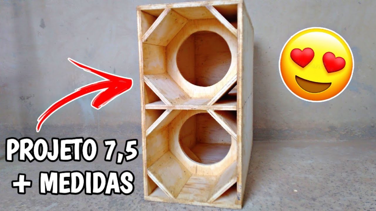 COMO FAZER CAIXA DE GRAVE 7,5 POLEGADAS | PROJETO E MEDIDAS PASSO A PASSO | Toda na serra tico tico
