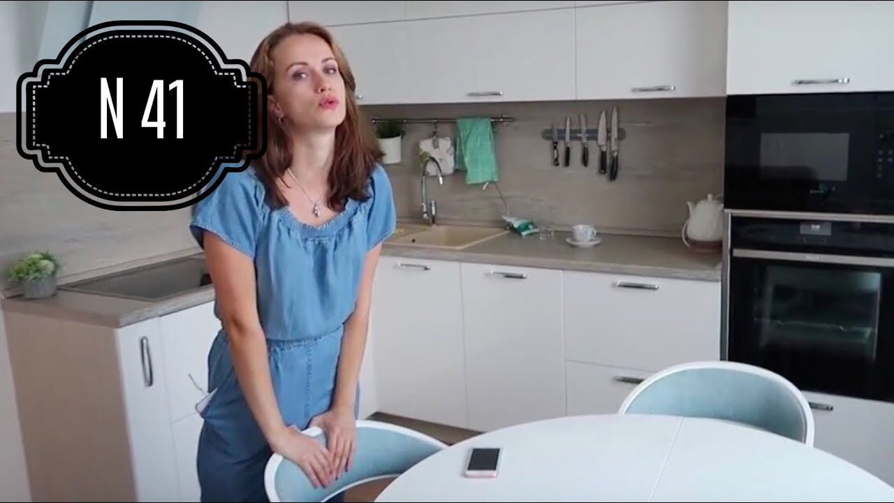 Белая ГЛЯНЦЕВАЯ кухня. Тур по кухне. Большая кухня Tour. РумТур 41.