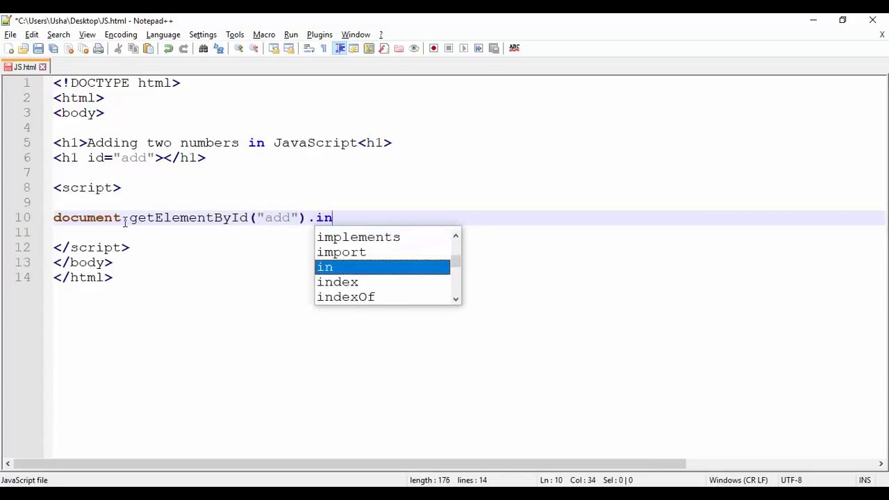 JavaScript - Addition Two Numbers - Intact Abode