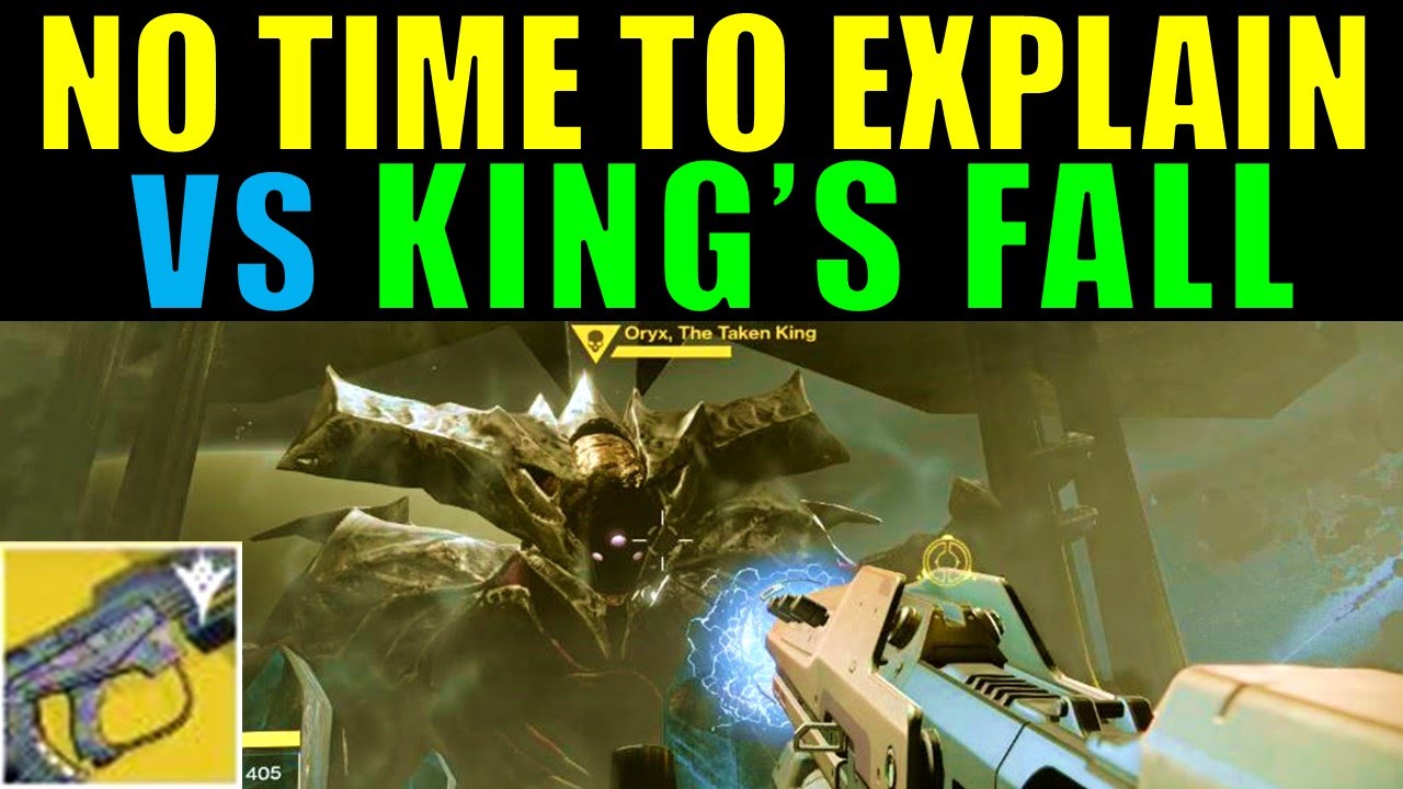Destiny: No Time to Explain vs King's Fall RAID BOSSES! | Exotic Pulse Rifle | Taken King