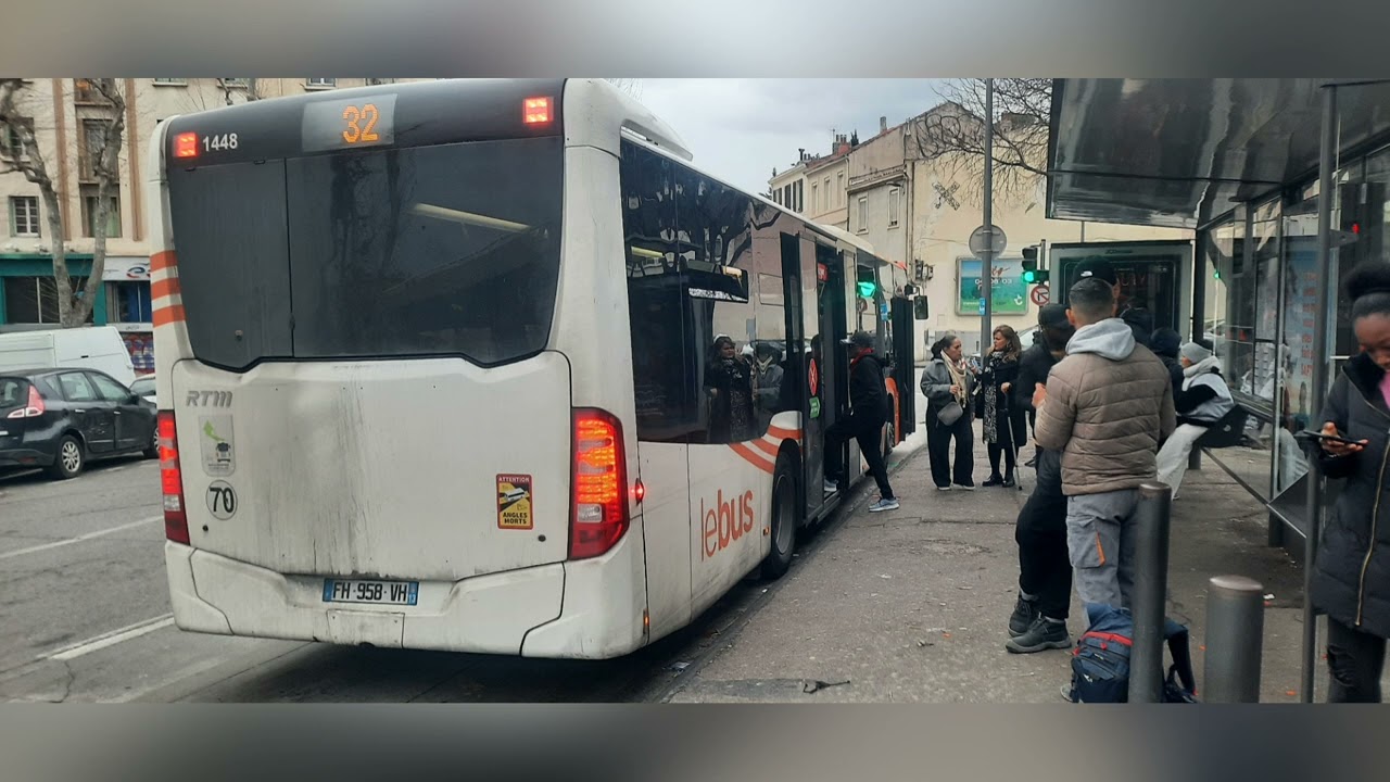 RTM La Métropole Mobilité le Bus | Mercedes Citaro C2 €6 n°1448 | Ligne 32