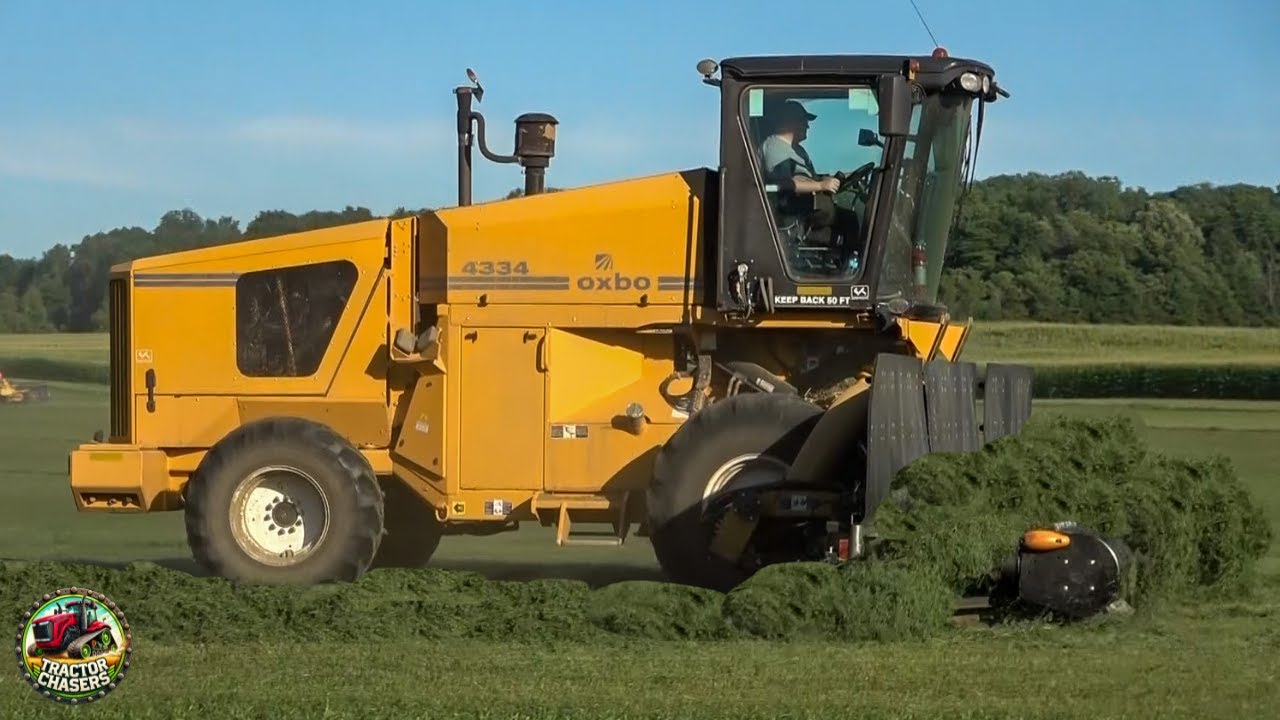 Oxbo 4334 Hay Merger at Work on the Farm