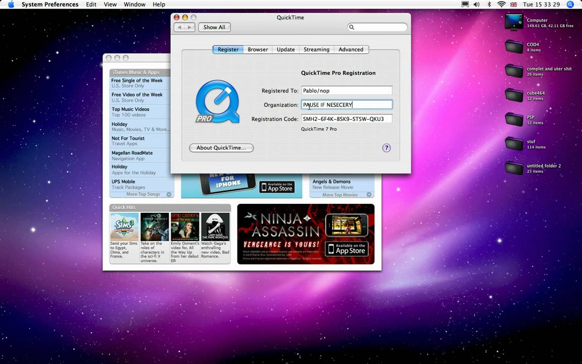 HOW TO GET QUICK TIME PRO FOR APPLE MAC FOR FREE