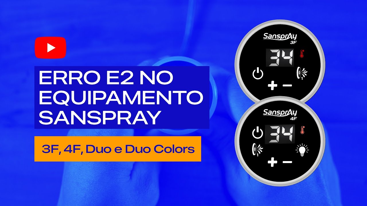 Erro E2 - Equipamento 3F, 4F, Duo e Duo Colors Sanspray