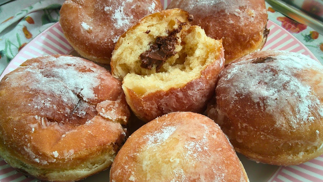 Berlinas Rellenas de Nutella Caseras 🍩 Súper Esponjosas y Fáciles