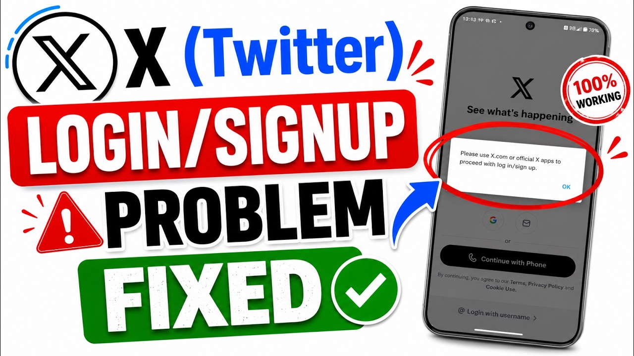 X (Twitter) Account Login/Sign up please use x.com or official X app to proceed problem fix