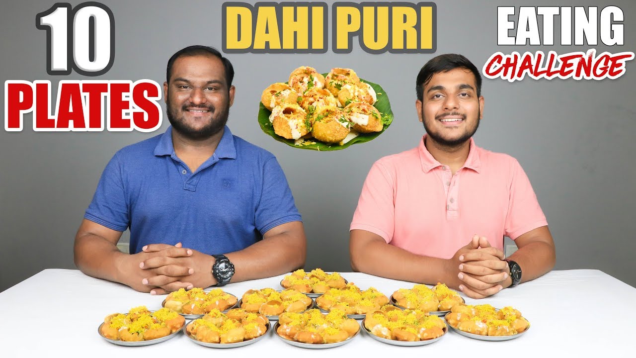 10 PLATES DAHI PURI EATING CHALLENGE | Dahi Puri Eating Competition | Food Challenge