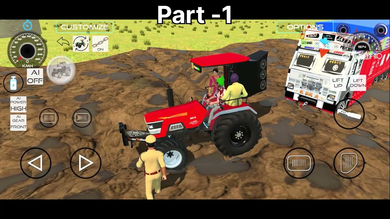 Truck🥹 Nikalna Hai || Kya Tractor Se Truck Nikal Jayega || Indian Vehicle Simulator #tractor #truck 