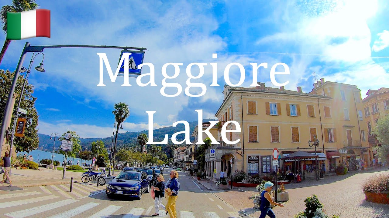 🇮🇹 Maggiore Lake coast 4K. Baveno, Stresa, Arona. Lago Maggiore.