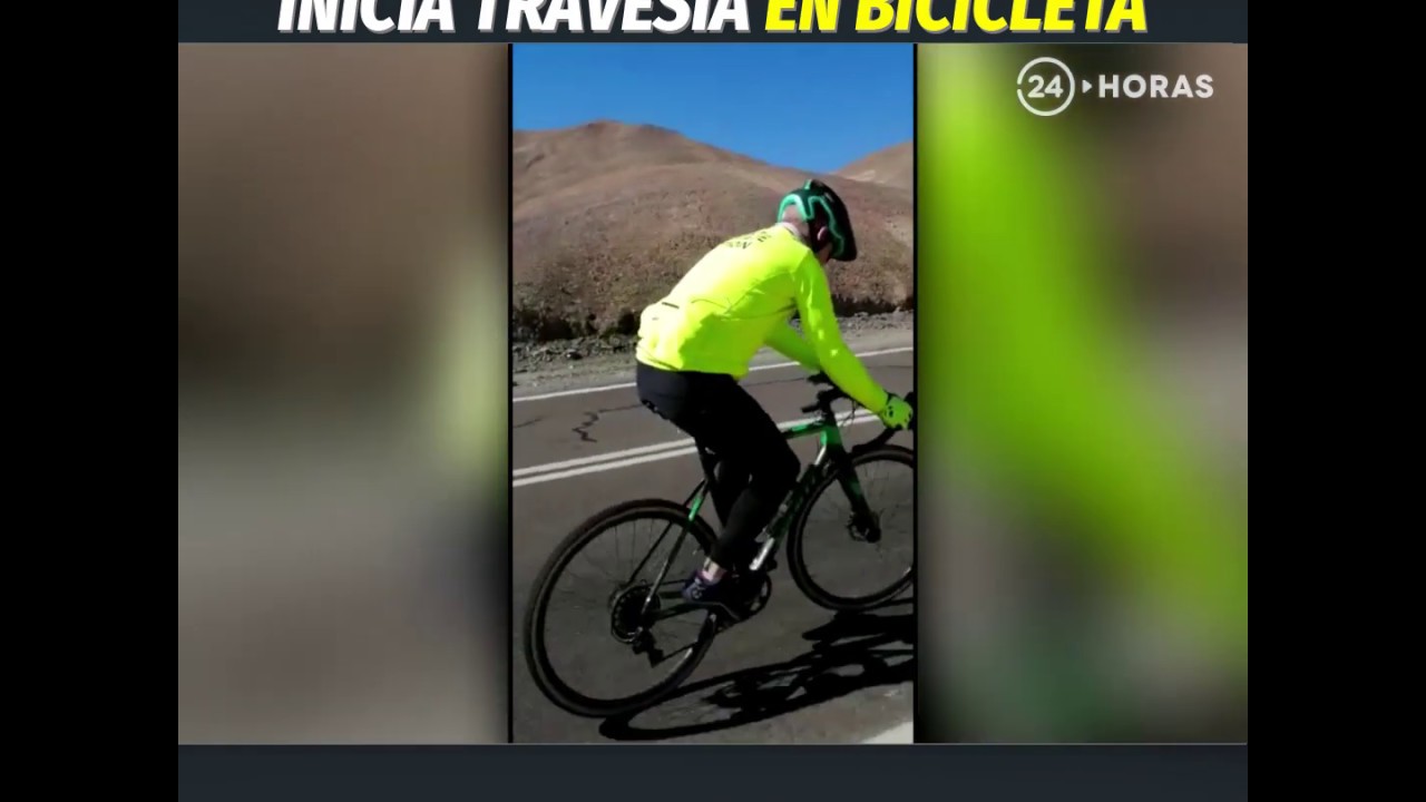 Empresario ingl&eacute;s inicia traves&iacute;a en bicicleta desde Arica a Punta Arenas | 24 Horas TVN Chile