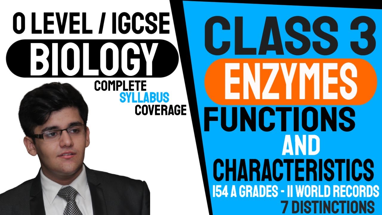 Class 3 | Enzymes | O Level Biology (5090) and IGCSE Biology (0610) | Sir Hunain Zia Lecture