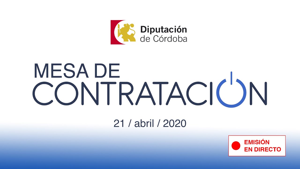 Mesa de contratación de la Diputación de Córdoba | 21 abril 2020