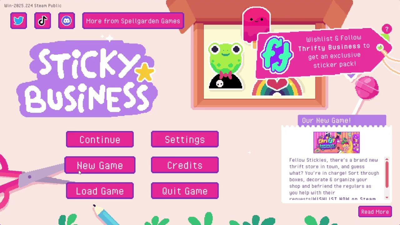 Today I'm playing Sticky business! in this game you can make stickers and lots of other stuff.