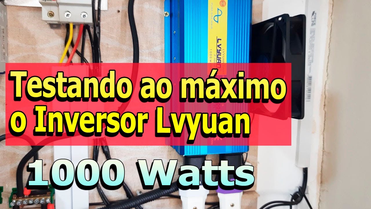 🌞 Testando ao Máximo o Inversor Lvyuan de 1000w e 2000w com Esmerilhadeira Furadeira Motor Esmeril
