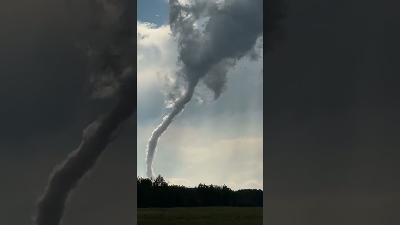 Watch this creepy tornado vanish... 🤯🌪️