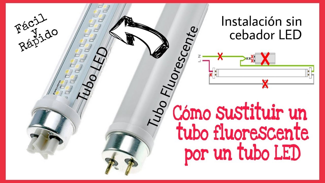 CÓMO SUSTITUIR UN TUBO FLUORESCENTE POR UNO LED || AHORRA ENERGÍA
