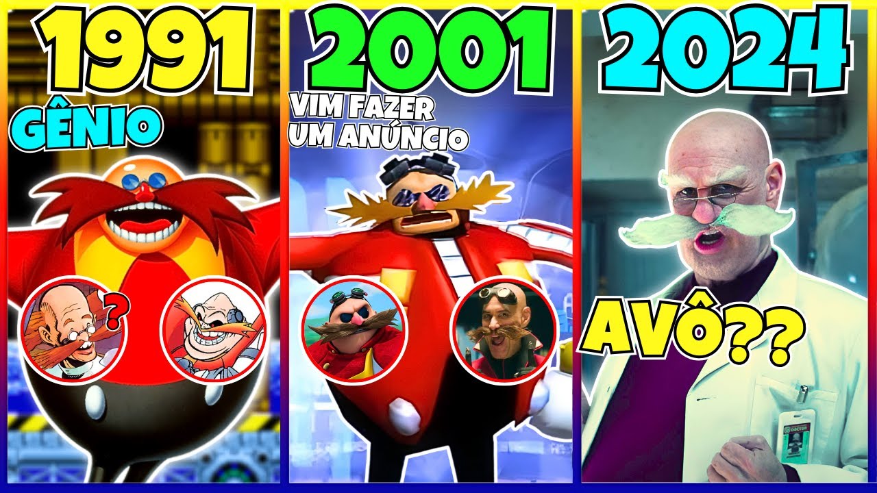 A Evolução COMPLETA do DR. EGGMAN! Do Clássico até o FILME 3 (1991 - 2024)