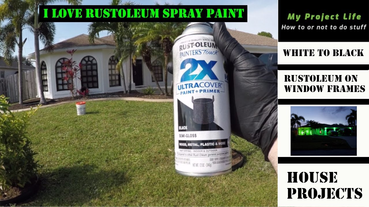 Аэрозольная краска Rustoleum для ремонта некрасивых оконных рам. Дешевый ремонт дома. Покраска Ru...