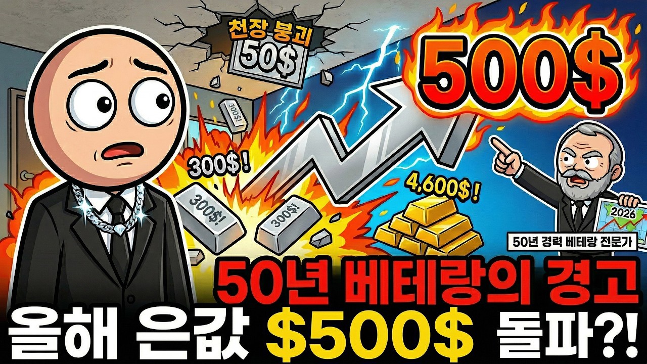 2026년 은값 쇼크 50년 베테랑 전문가, 바로 올해 500달러 돌파 강력 경고!