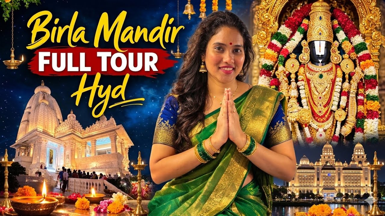 Exploring Birla Mandir Hyderabad | Full Tour & Beautiful Views🙏🌀👀#HyderabadTourism #TempleVlog #new