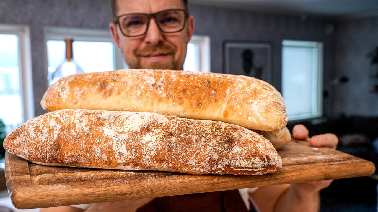 Italiensk CIABATTA - enkelt recept  | Ingen maskin krävs