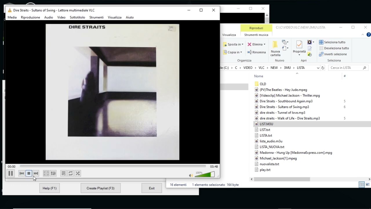 Creare una scaletta di audio o video .m3u con VLC Media Player, con m3u Dropper o manualmente