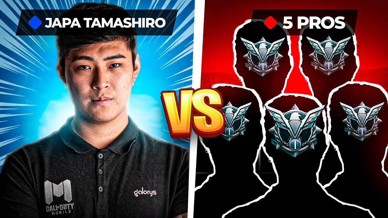 JAPA TAMASHIRO против 5 PROS БЕЗ COD MOBILE! (1 на 5)